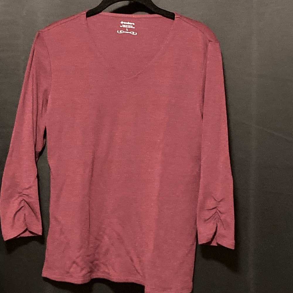 3/4 sleeve vneck sweater